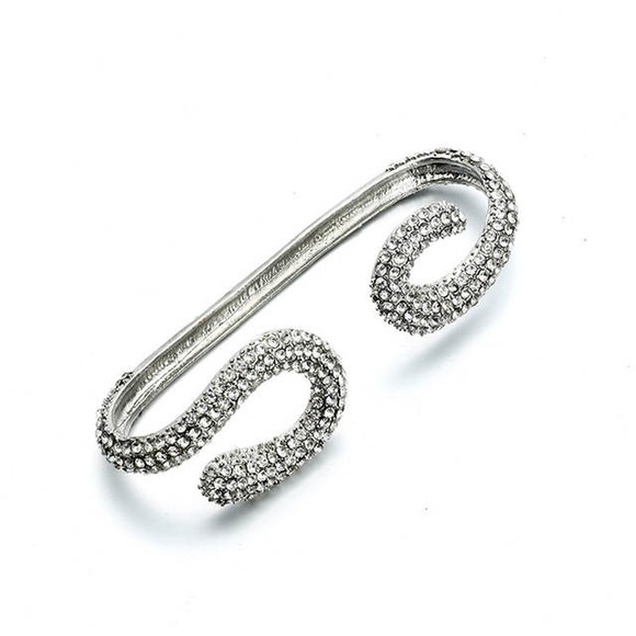 Rhinestone Inlaid Hand Palm Bracelet - Picture 3 of 8